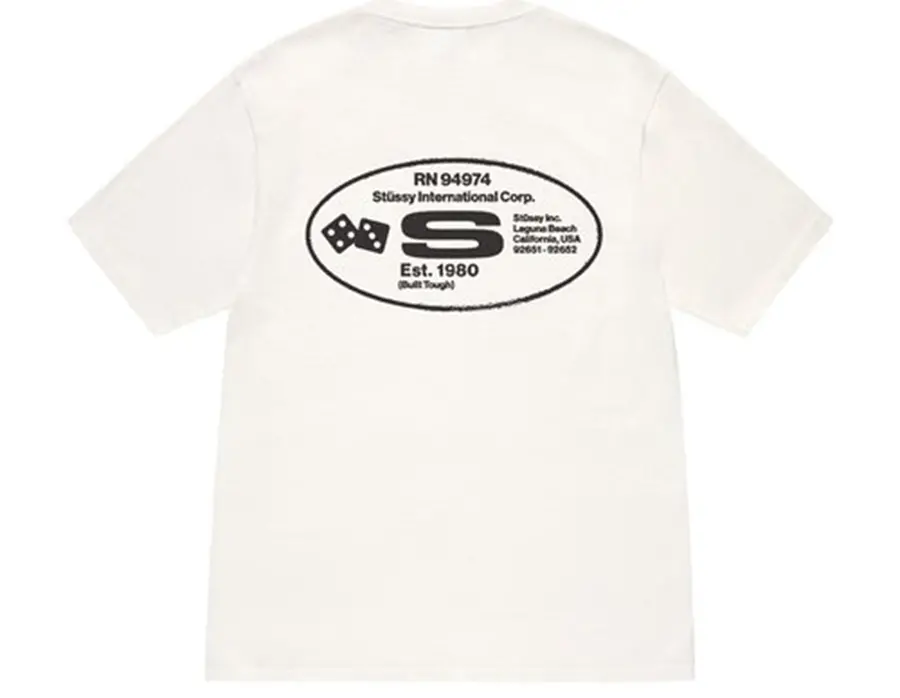 Alternative view of Áo Stüssy Oval Corp. Pigment Dyed Tee 'White' 1905018