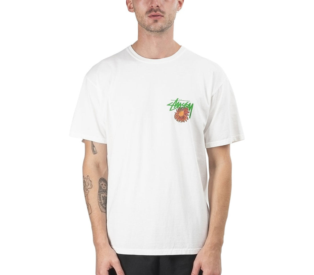 Áo Stüssy Smokin' Skull Pig. Dyed Tee 'White' 1904593 - Ảnh 2