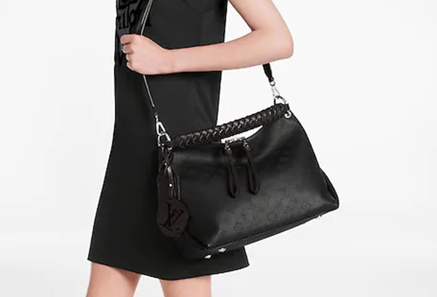 Túi Louis Vuitton Beaubourg Hobo Mm Mahina 'Black' M56073 - Ảnh 2