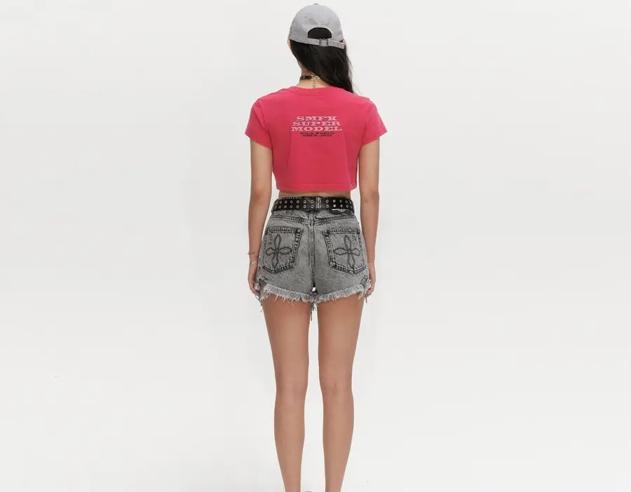 Quần SMFK Wild World Short 'Grey' Jeans PS002LGS - Ảnh 3