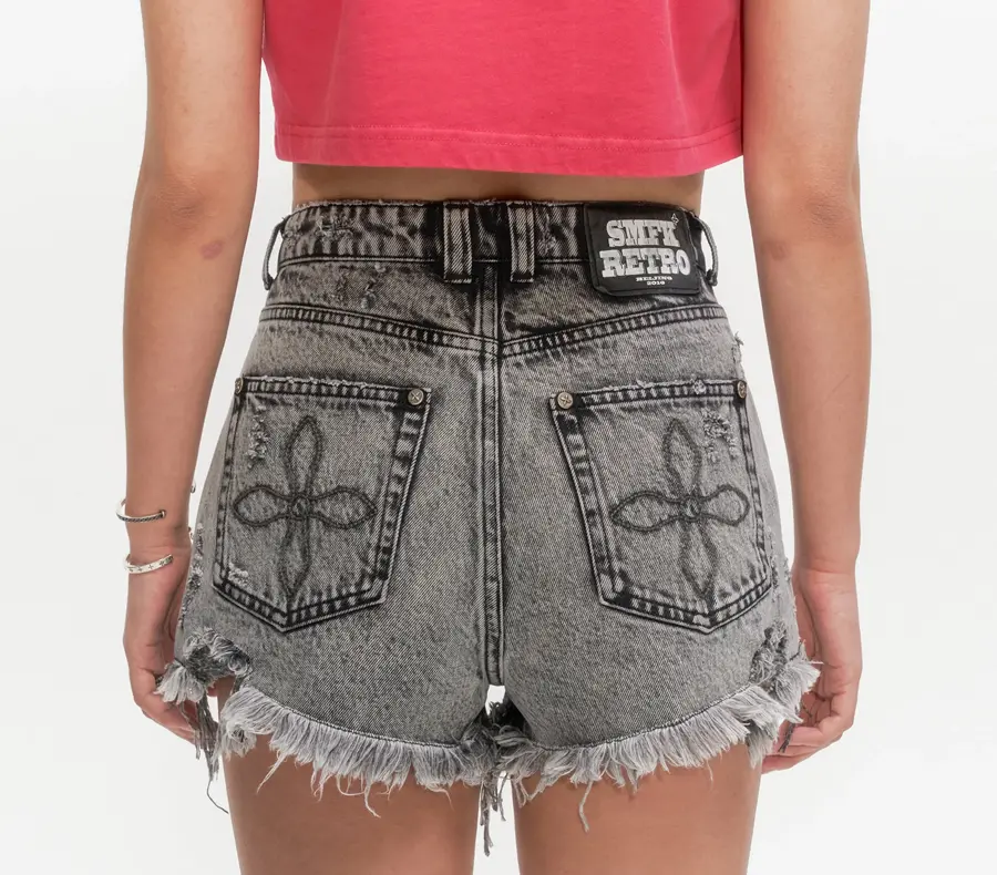 Quần SMFK Wild World Short 'Grey' Jeans PS002LGS - Ảnh 5
