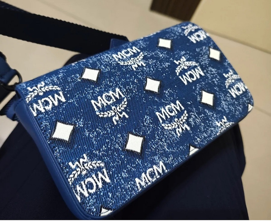 Túi MCM Arren Hobo In Vintage Jacquard 'Denim' MXZDSTA01LE001 - Ảnh 2