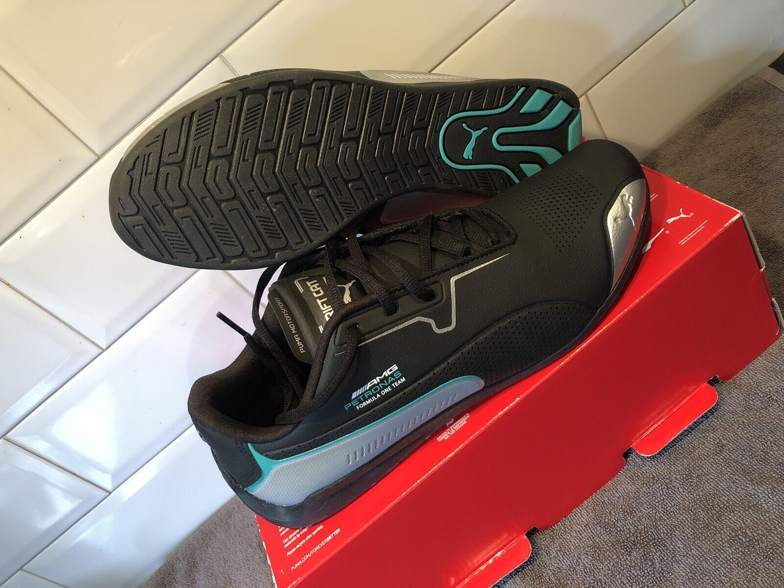 Giày Puma Mercedes Drift Cat 8 ‘Black Grey 306502-01 - Ảnh 3