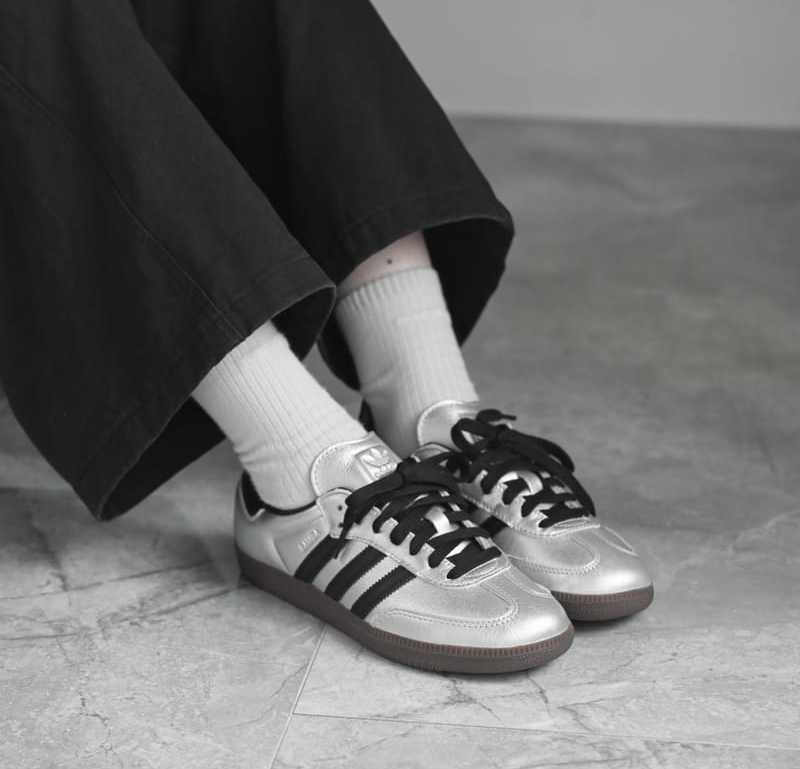 Giày Adidas Samba OG 'Silver Metallic' JI4218 - Ảnh 6