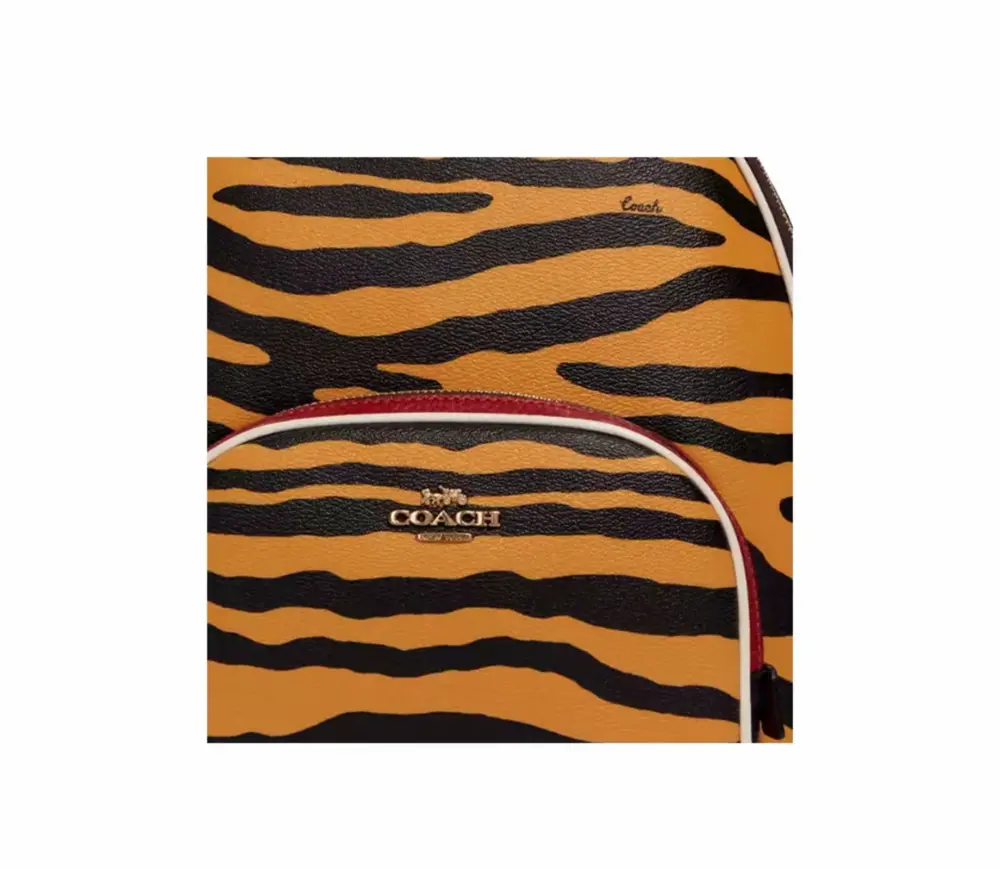 Balo Coach Court Tiger Print ‘Honey Black Multi’ C6987-IMTKC - Ảnh 5