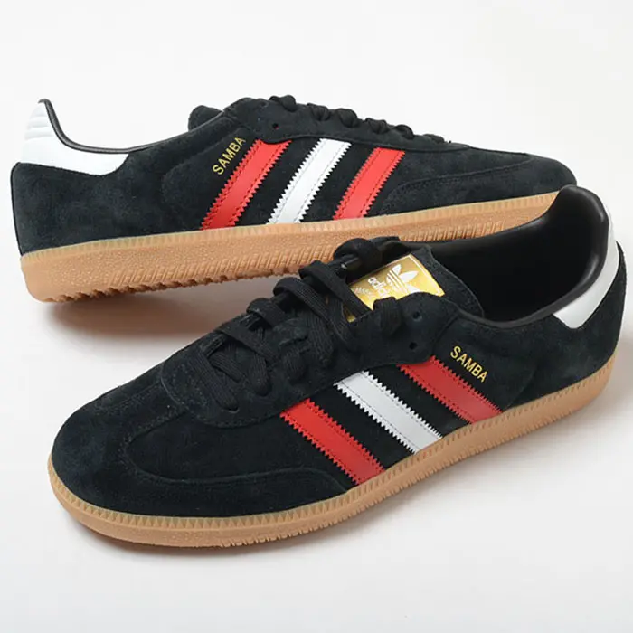 Alternative view of Giày Adidas Samba OG ‘Black White Scarlet’ IG1824