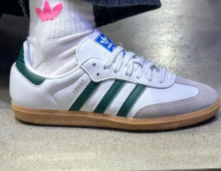 Giày Adidas Samba OG ‘White Collegiate Green Gum’ IE3437 - Ảnh 6