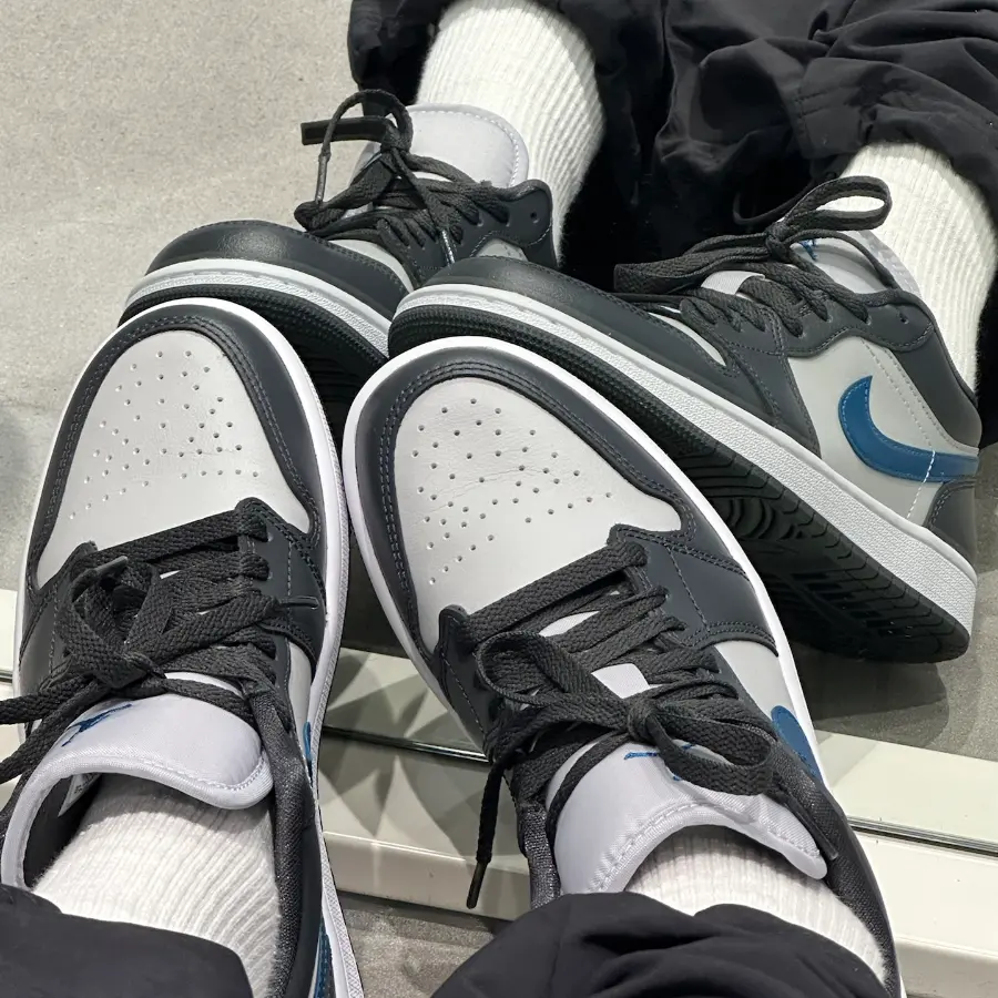 Giày Nike Air Jordan 1 Low ‘Anthracite Industrial Blue’ DC0774-040 - Ảnh 5
