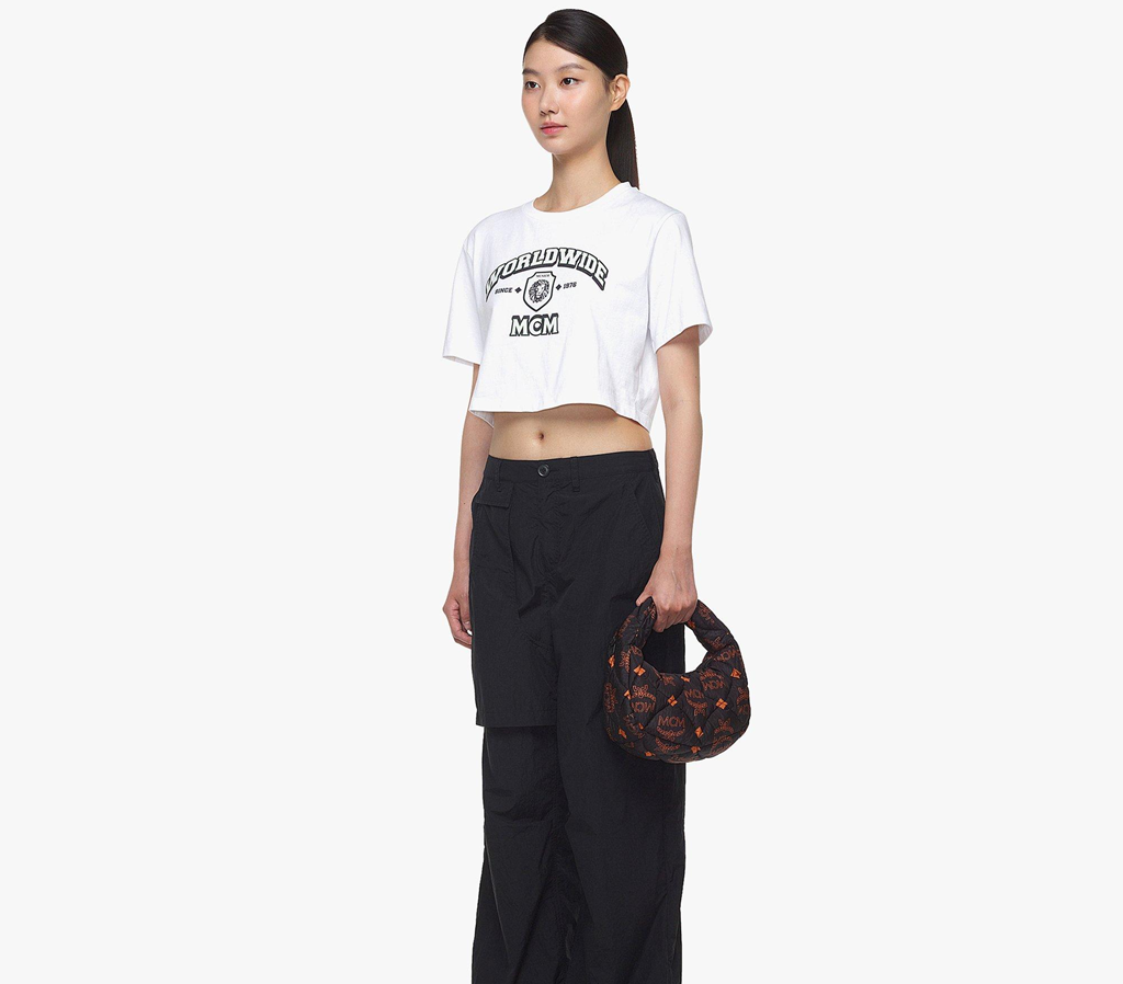 Túi MCM Aren Quilted Hobo In Maxi Monogram Nylon 'Black' MWHDATA01BK001 - Ảnh 3