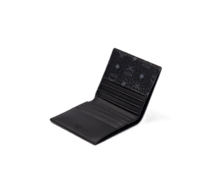 Alternative view of Ví MCM Bifold Card Wallet In Visetos Original 'Black' MXABSVI01BK001