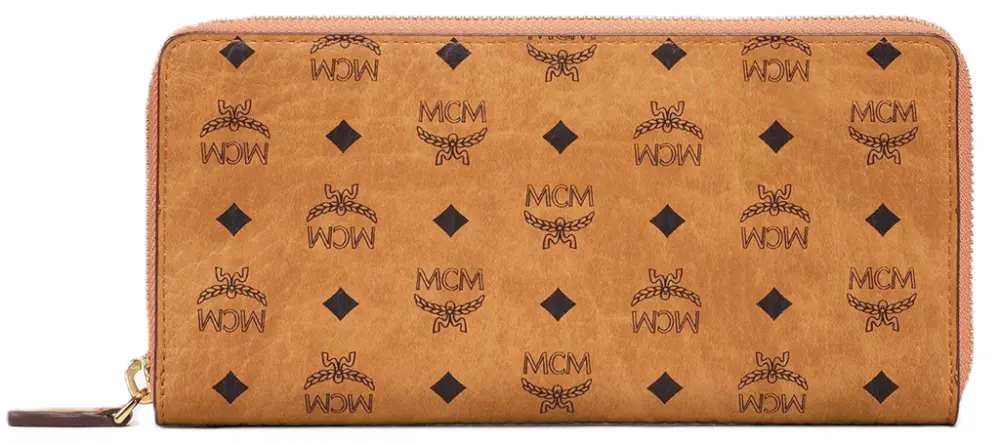 Ví MCM Zip Around Wallet in Visetos Original ‘Cognac’ MXLAAVI01CO001