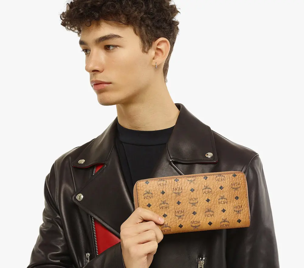 Ví MCM Zip Around Wallet in Visetos Original ‘Cognac’ MXLAAVI01CO001 - Ảnh 3