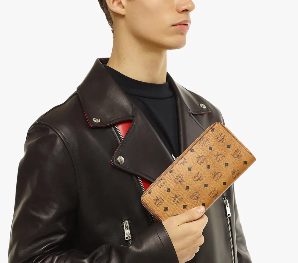 Ví MCM Zip Around Wallet in Visetos Original ‘Cognac’ MXLAAVI01CO001 - Ảnh 4