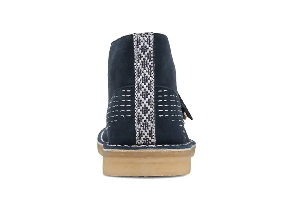 Giày Clarks Originals Desert Boot 'Navy Sashiko' 26169154 - Ảnh 4