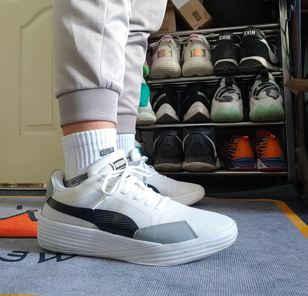 Giày Puma Clyde All Pro ‘Team White Black Grey’ 195509-02 - Ảnh 6