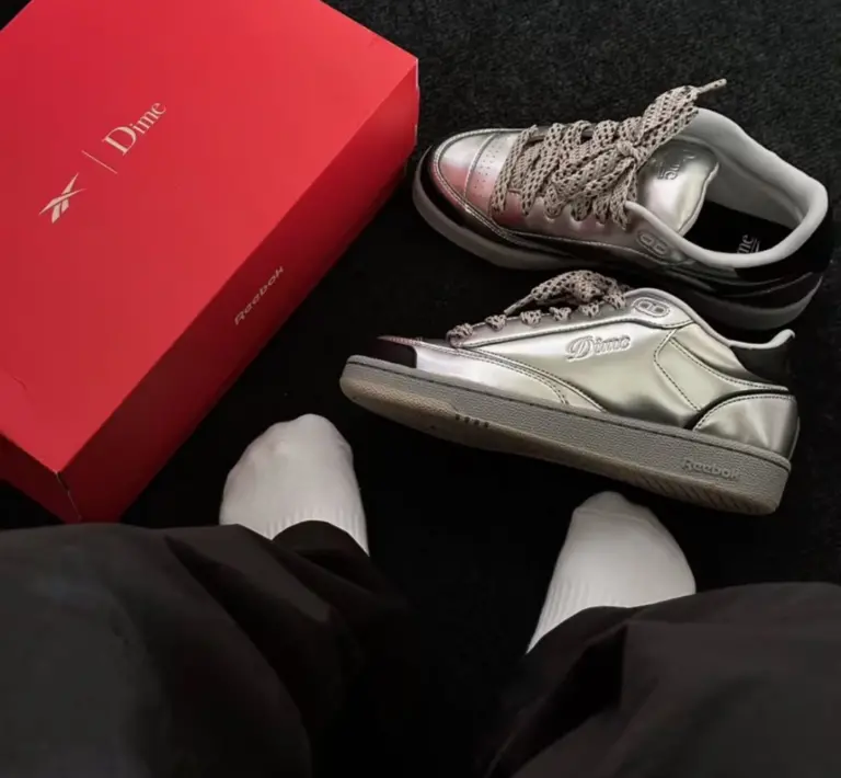 Giày Reebok Club C Bulc ‘Dime Silver Metllic’ 100069825 - Ảnh 4