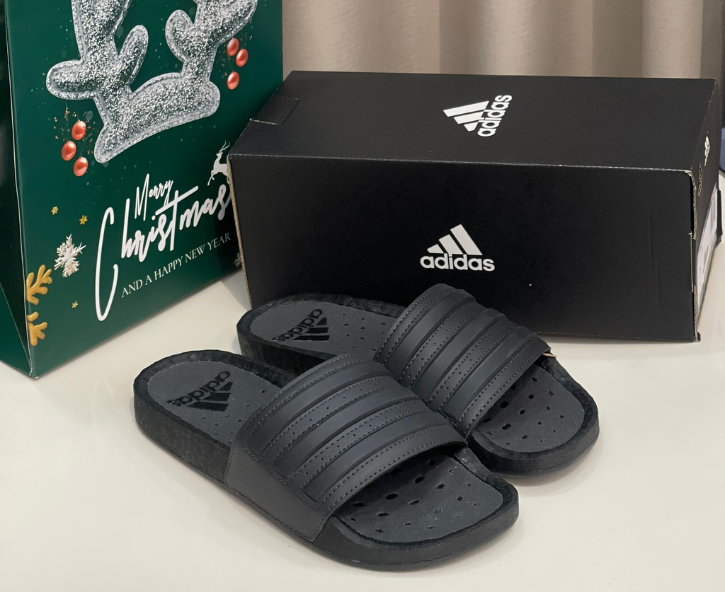 Dép Adidas Adilette Boost Carbon Core Black GX4285 - Ảnh 4