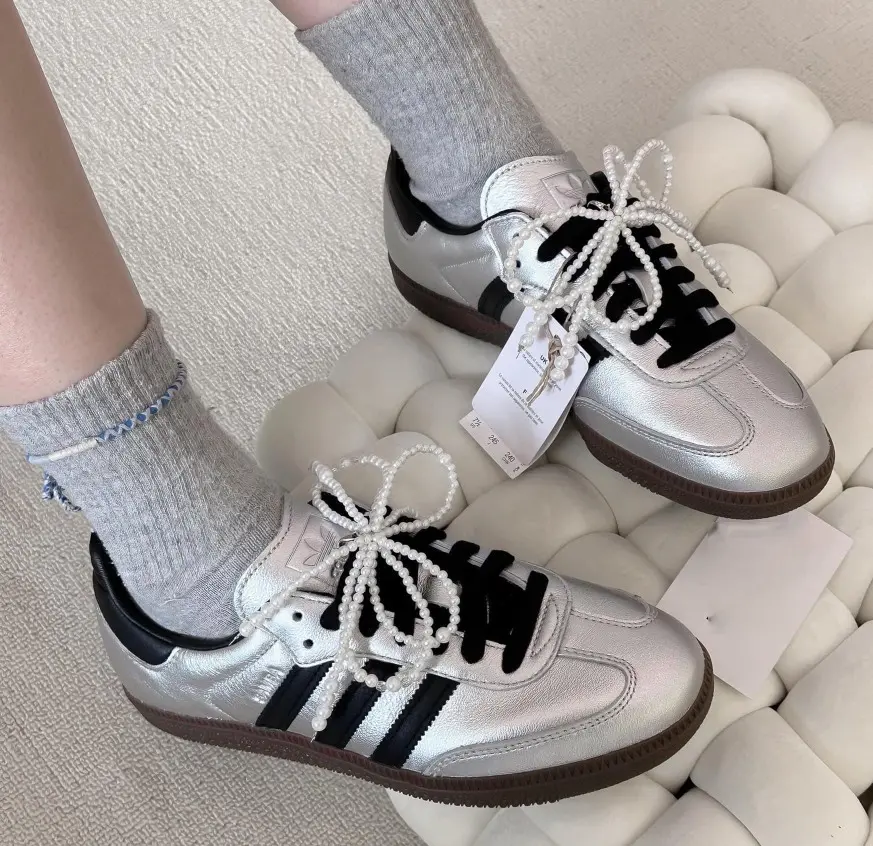 Giày Adidas Samba OG 'Silver Metallic' JI4218 - Ảnh 7