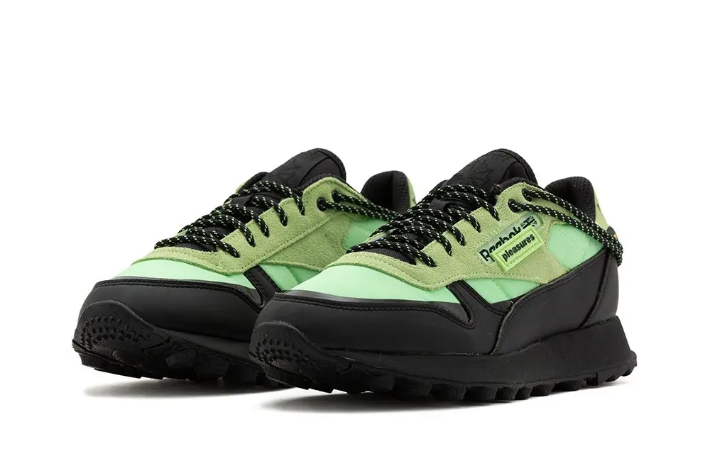 Alternative view of Giày Reebok Classic Leather x Pleasures ‘Neon Mint’ H06244