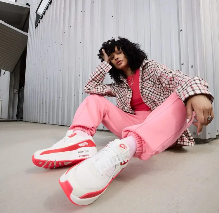 Giày Nike Air Max 90 LV8 "Sail Red Pink" HF5073-133 - Ảnh 3