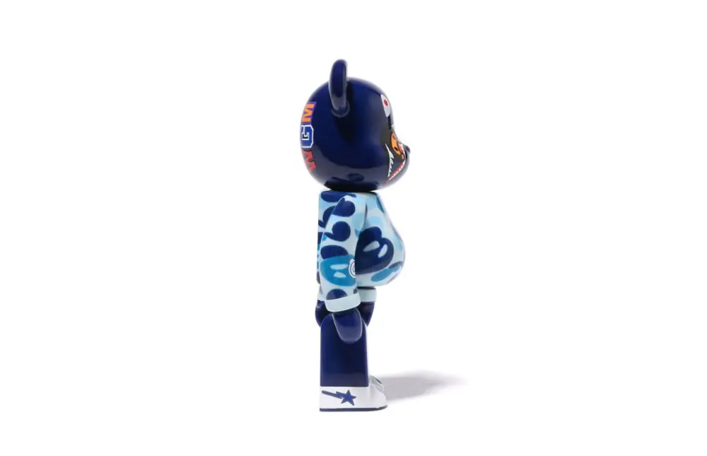 Alternative view of Bearbrick x BAPE Baby Milo(R) Camo Shark 'Blue'