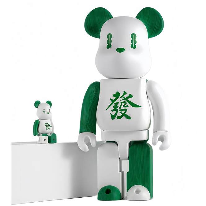 Mô Hình Bearbrick Chengdu Mahjong ‘Green White’ - Ảnh 2