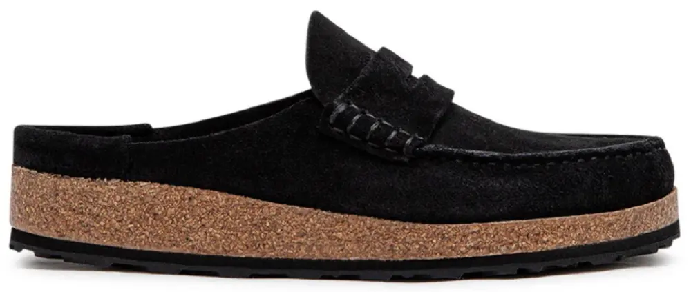 Dép Birkenstock Naples Suede Leather 'Black' 1024880