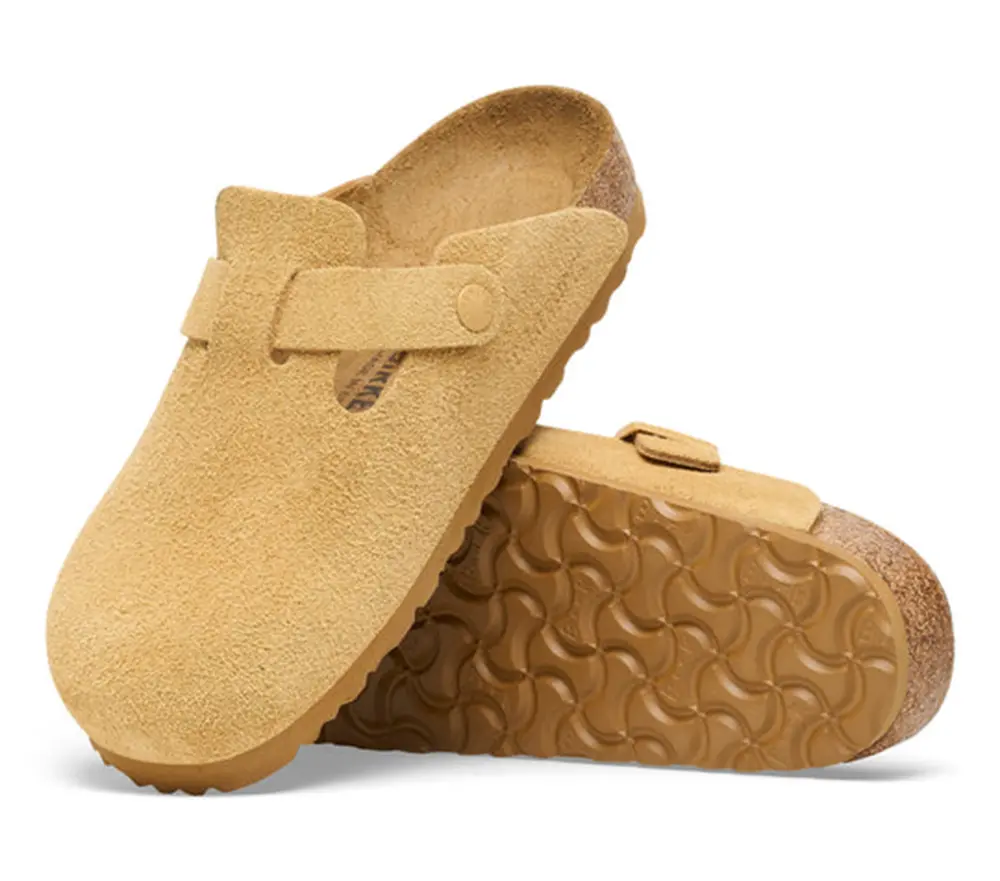 Giày Birkenstock Boston Suede Leather 'Latte Cream' 1027752 - Ảnh 3