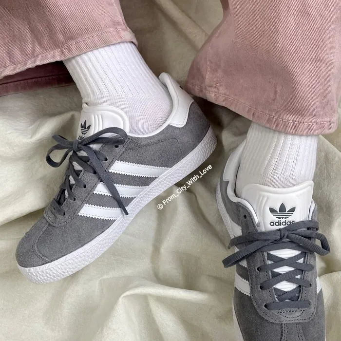 Giày Adidas Gazelle 'Grey Cloud White Gold Metallic' FW0716 - Ảnh 2