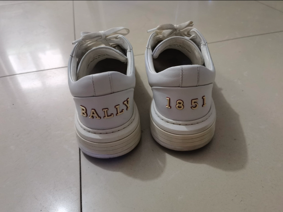 Giày Bally Leather ‘White Red’ 6237753 - Ảnh 4