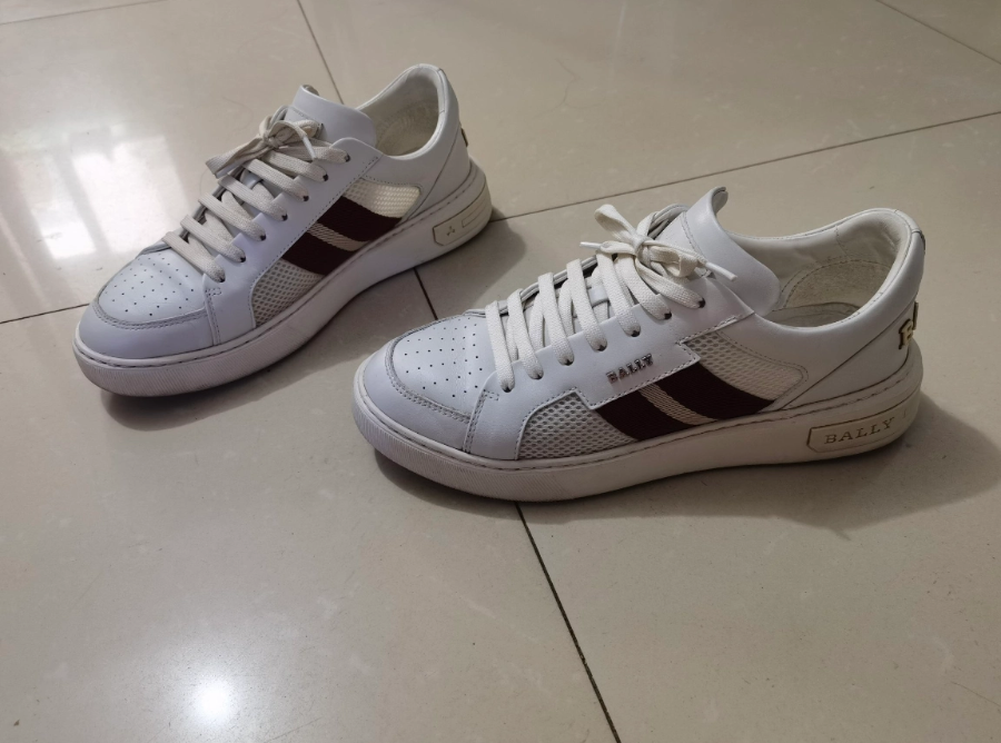 Giày Bally Leather ‘White Red’ 6237753 - Ảnh 5