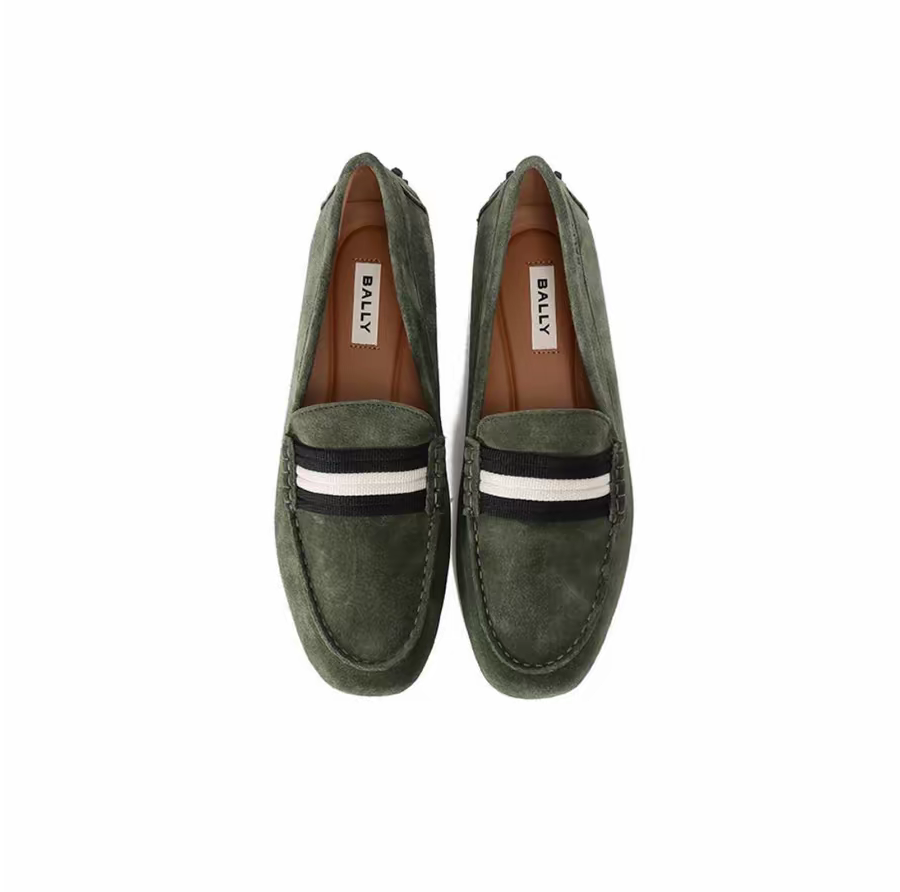 Giày Bally Leather Loafer ‘Green’ 6305309 - Ảnh 3