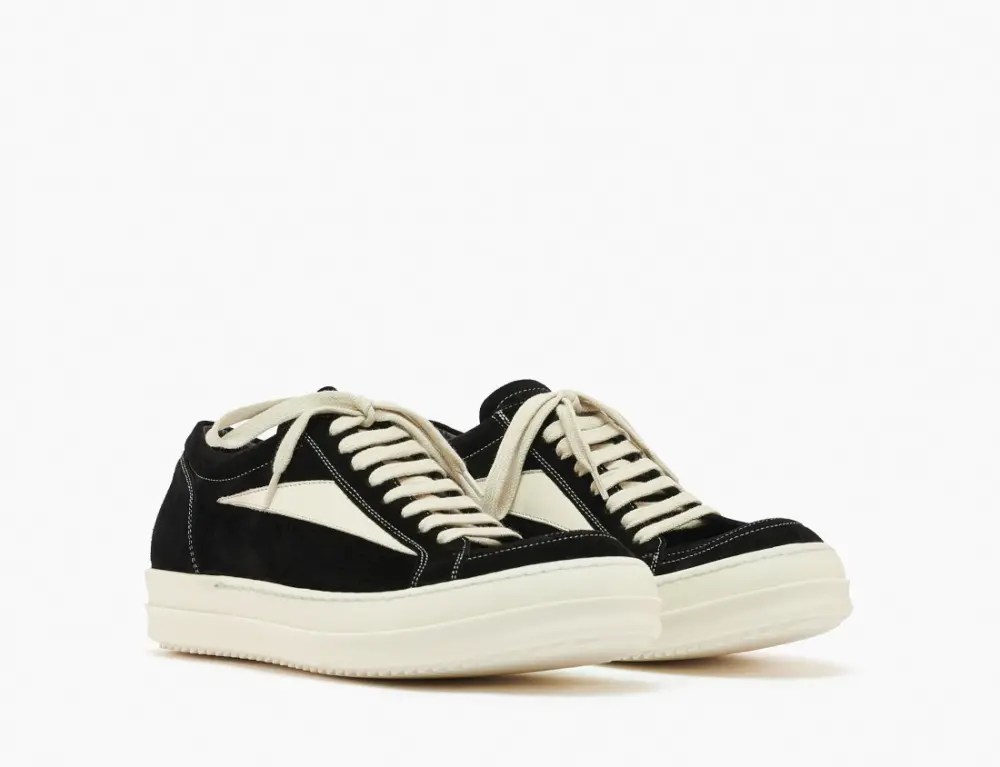 Giày Rick Owens Suede Vintage ‘Black Milk White’ RU01C4897LVSLPO-911 - Ảnh 4