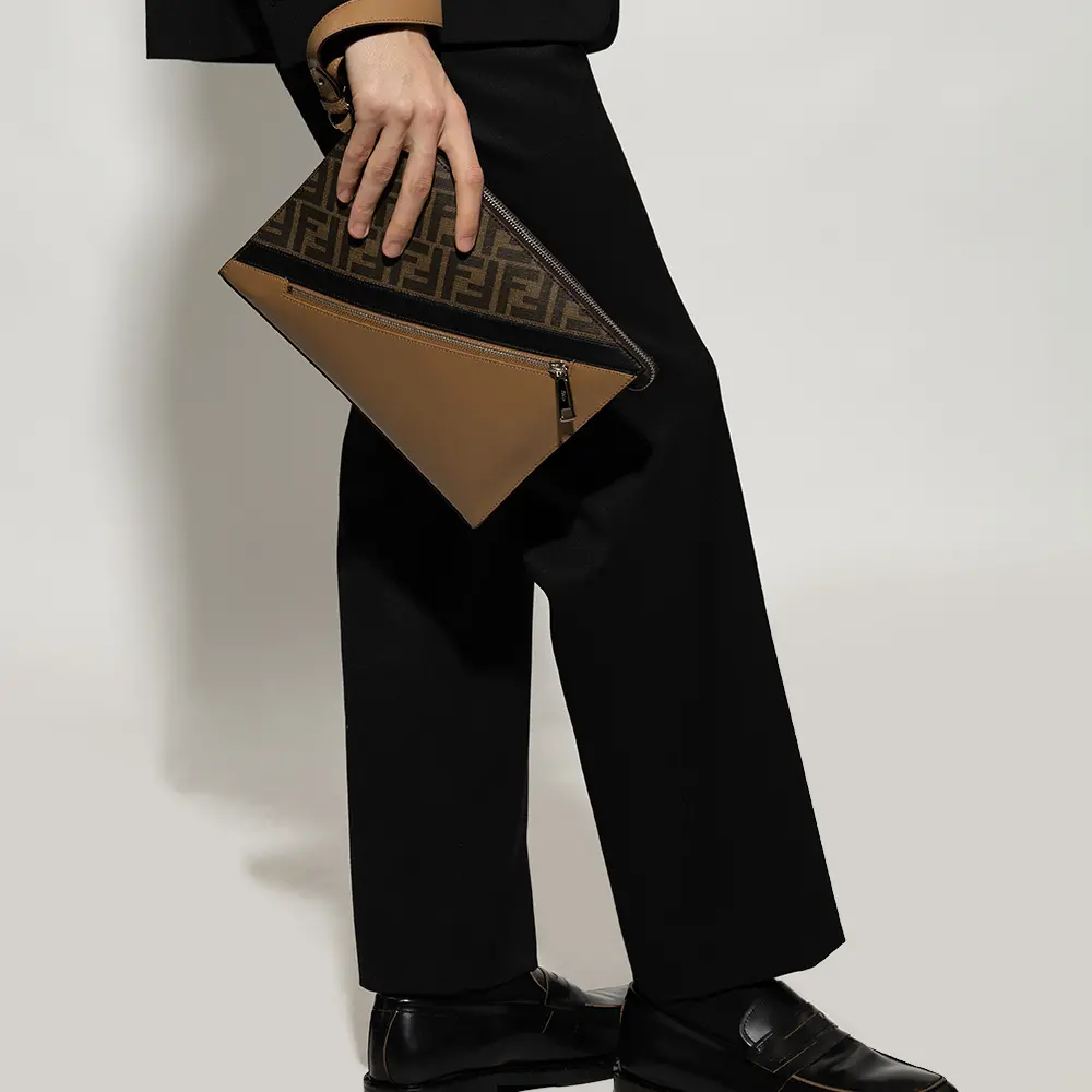 Túi Fendi Diagonal Flat ‘Brown’ 7VA491-AJF8-F1EGA - Ảnh 3