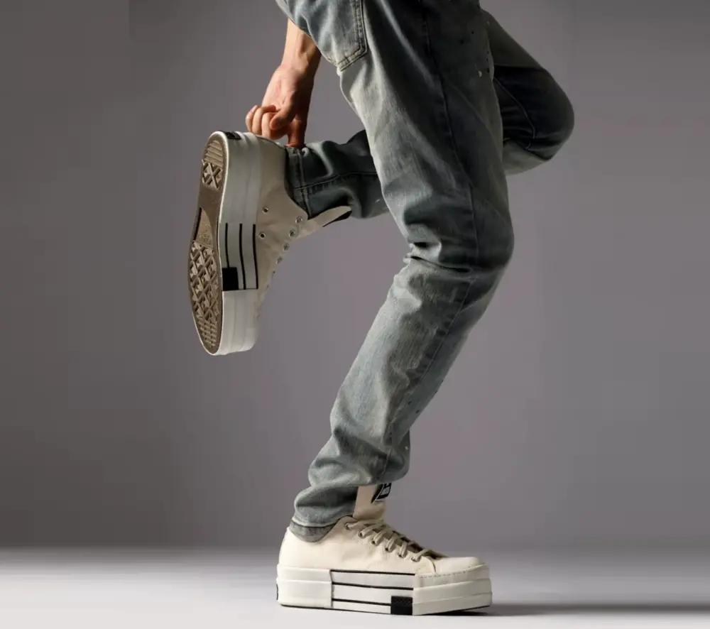 Giày Converse Rick Owens x Drkshdw Dbl Drkstar Chuck 70 Low ‘Natural Ivory’ A04955C - Ảnh 6