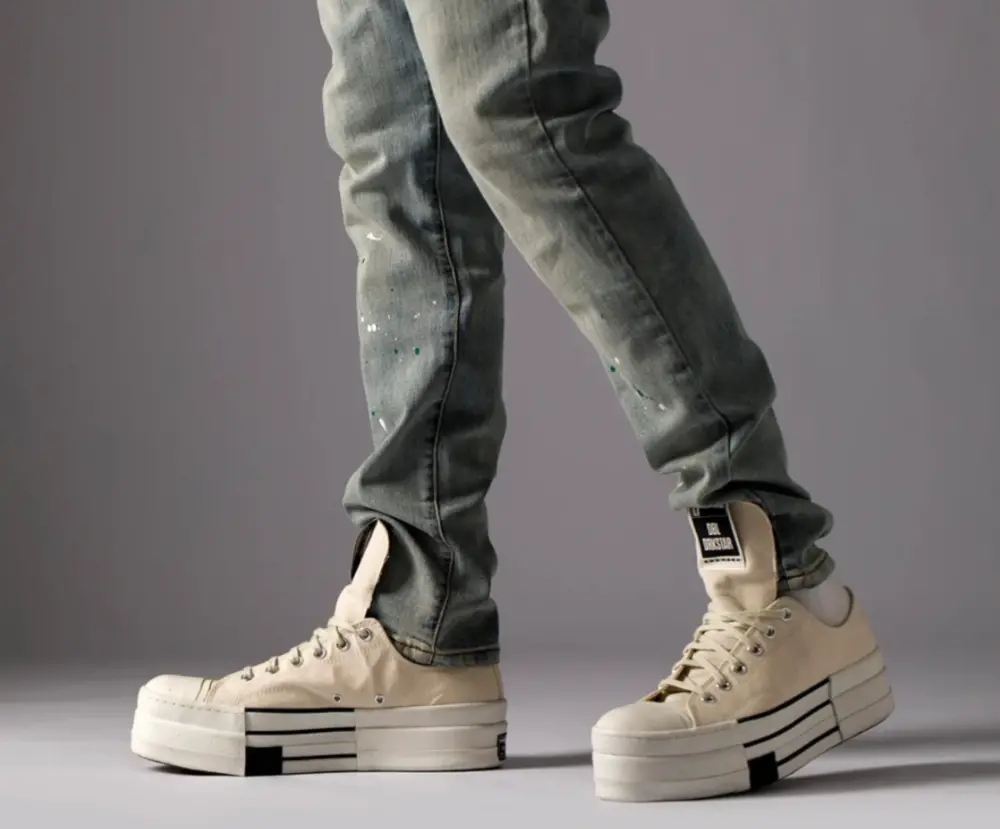 Giày Converse Rick Owens x Drkshdw Dbl Drkstar Chuck 70 Low ‘Natural Ivory’ A04955C - Ảnh 4