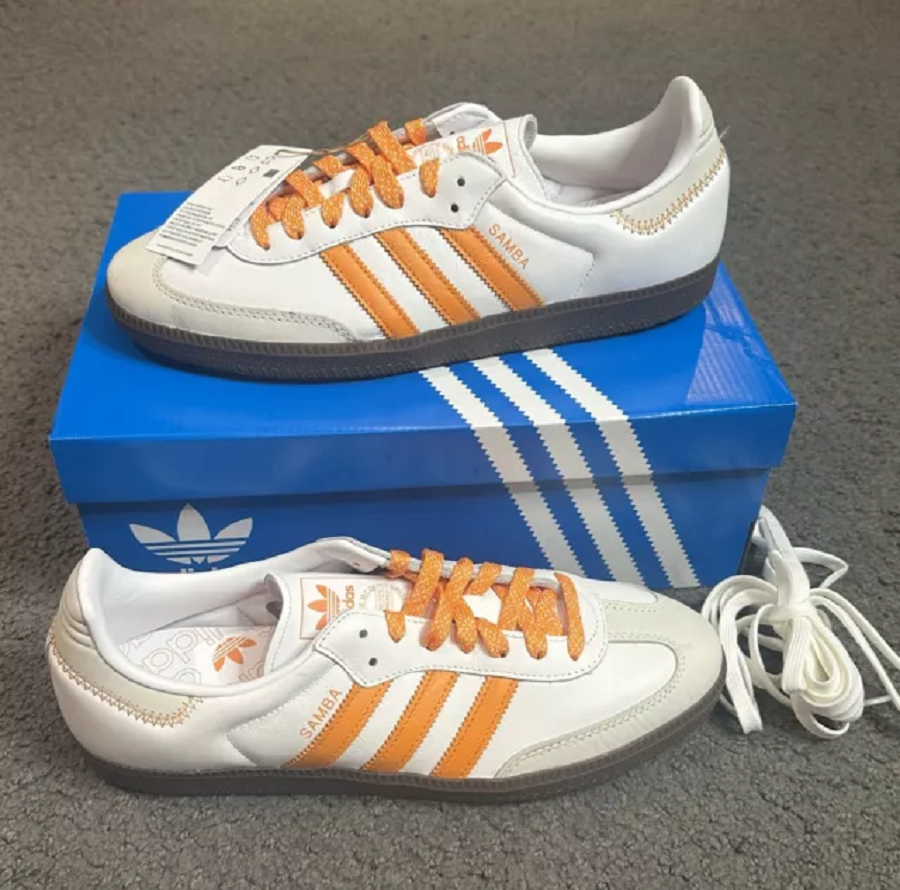 Giày Adidas Samba OG ‘White Equipment Orange’ IE6521 - Ảnh 4
