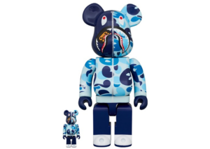 Bearbrick x BAPE Baby Milo(R) Camo Shark 'Blue'