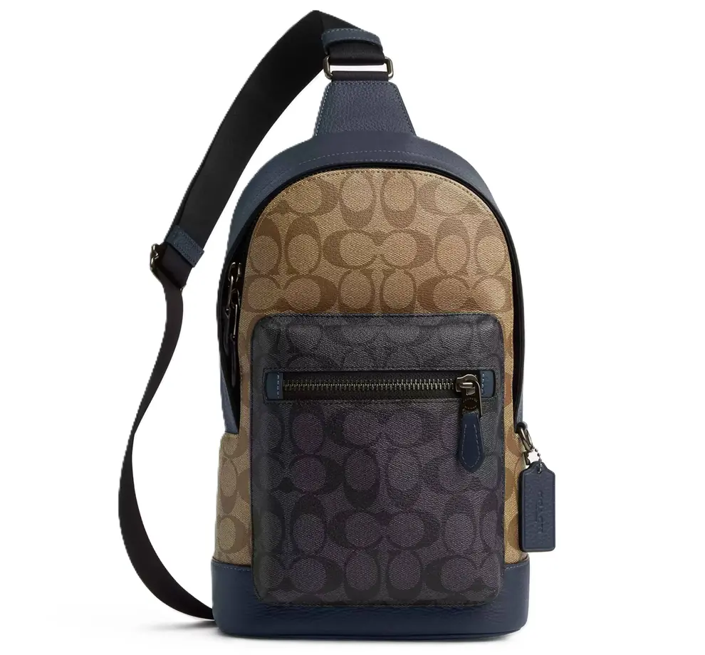 Balo Coach West Pack In Colorblock 'Denim' CT813-QBX1V