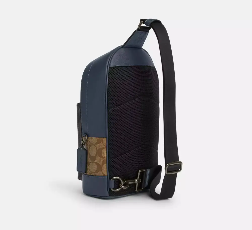 Alternative view of Balo Coach West Pack In Colorblock 'Denim' CT813-QBX1V