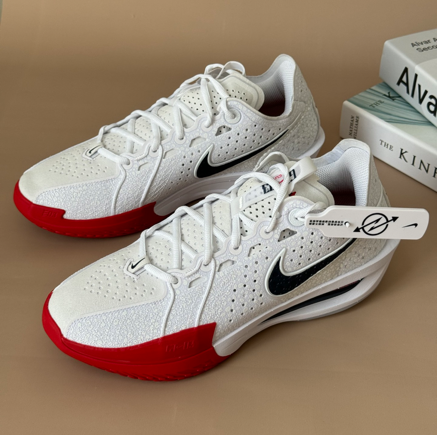 Giày Nike Air Zoom GT Cut 3 EP ‘White Red’ DV2918-103 - Ảnh 5