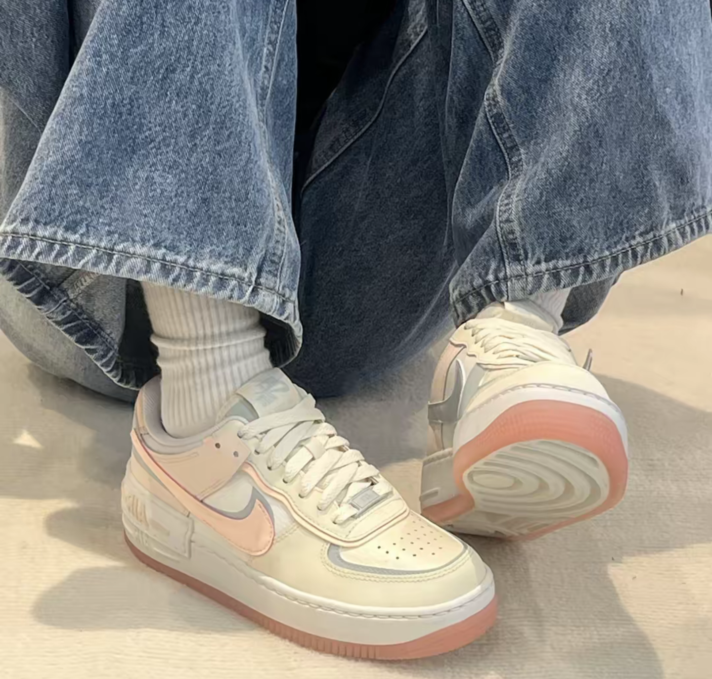Giày Nike Air Force 1 Shadow ‘Coconut Milk Crimson Tint’ DZ1847-105 - Ảnh 5