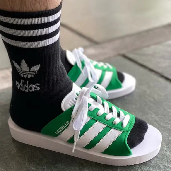 Alternative view of Dép Adidas Gazelle Beach Slides ‘Green’ JQ7426