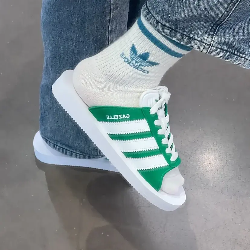 Dép Adidas Gazelle Beach Slides ‘Green’ JQ7426 - Ảnh 3