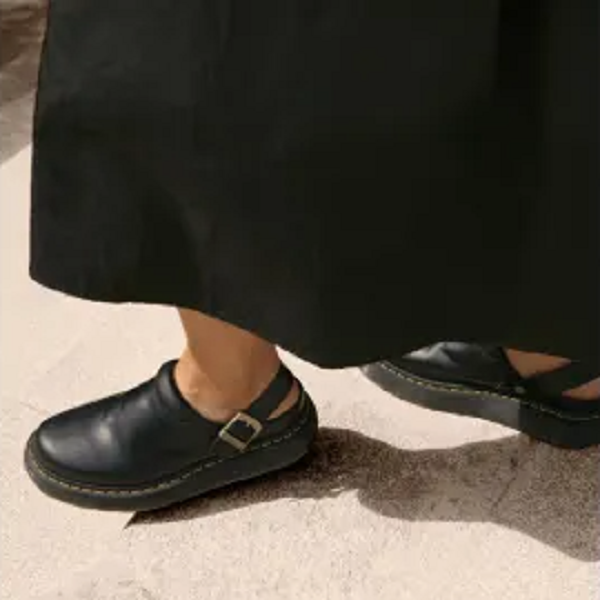 Dép Dr. Martens Laketen Leather Platform Mules ‘Black’ 31525001 - Ảnh 2