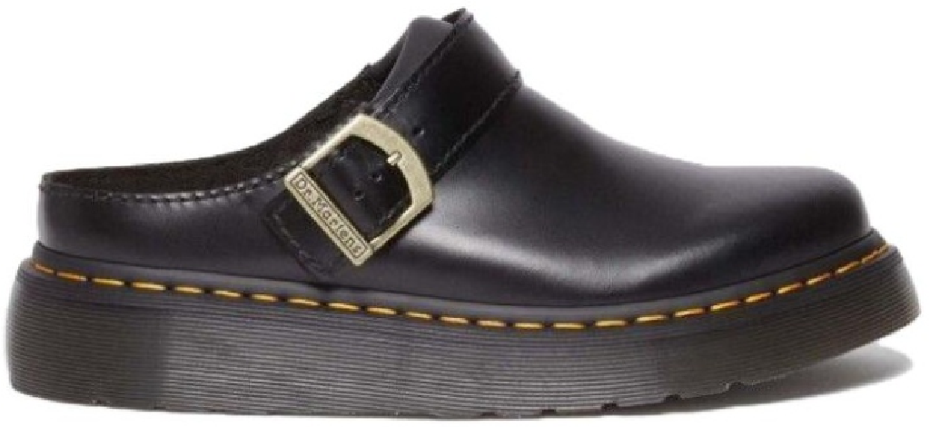 Dép Dr. Martens Laketen Leather Platform Mules ‘Black’ 31525001