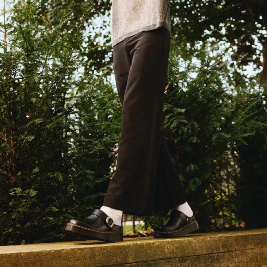 Dép Dr. Martens Laketen Leather Platform Mules ‘Black’ 31525001 - Ảnh 3