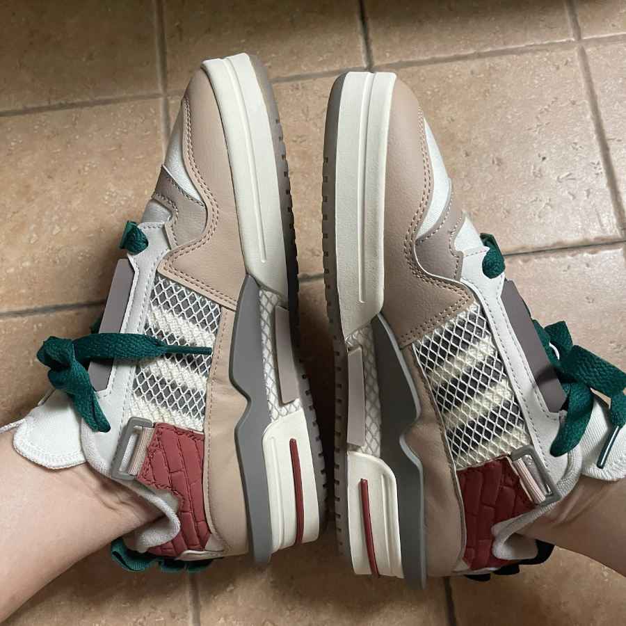 Giày Adidas Originals Forum Low Shoes ‘Brown Grey Red’ IG3678 - Ảnh 2