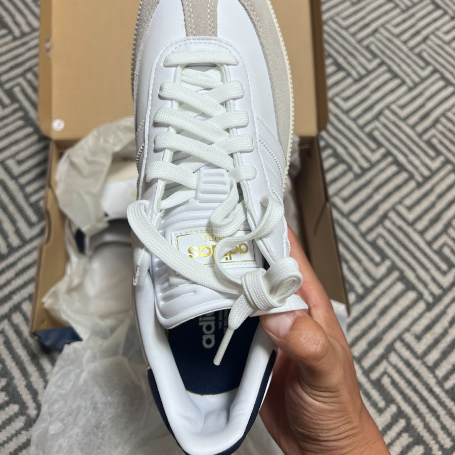 Giày Adidas Samba Spikeless Golf ‘White Collegiate Navy’ IE4870 - Ảnh 5