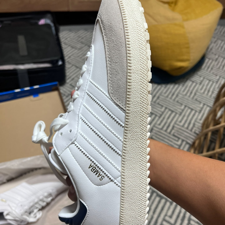 Giày Adidas Samba Spikeless Golf ‘White Collegiate Navy’ IE4870 - Ảnh 4